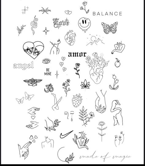 Tattoo Avant Bras, Diy Tattoos, Emo Tattoos, Small Girly Tattoos, Pola Tato, Tattoo Practice, Small Pretty Tattoos, Patchwork Sleeve, Cute Tiny Tattoos