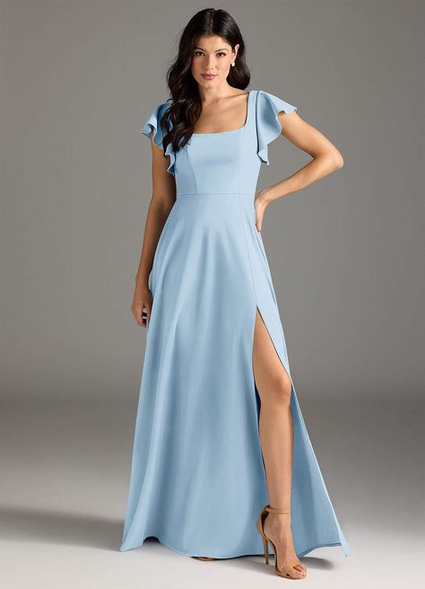 Azazie Bondi Sky Blue Bridesmaid Dresses | Azazie CA Modest Light Blue Bridesmaid Dresses, Braidsmaid Dresses, Light Blue Bridesmaid Dresses, Sky Blue Bridesmaid Dresses, Spring Bridesmaid Dresses, Blue Bridesmaid Dress, Modest Bridesmaid Dresses, Wedding 2025, Blue Bridesmaid Dresses