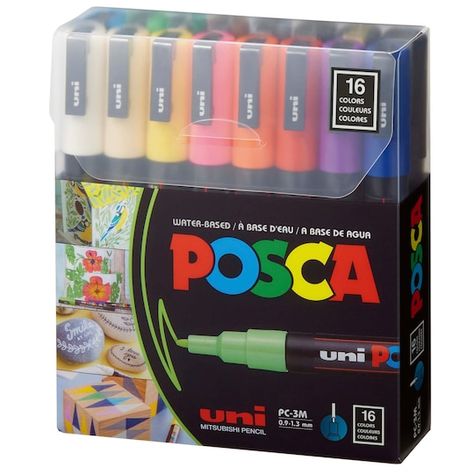 Posca Marker, Marker Set, Cute School Supplies, Paint Marker, Water Based Paint, Coloring Markers, Markers Set, Paint Markers, Arts And Crafts Projects