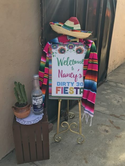 30th Birthday Fiesta Mexican Party, Fiesta Theme Welcome Sign, 50th Birthday Party Mexican Theme, Fiesta Theme Family Reunion, 60 Birthday Party Ideas Mexican, Fiesta Theme Party Table Decorations, 70th Fiesta Birthday Party, Fiesta Theme Decor, Mexican 30th Birthday Party Ideas