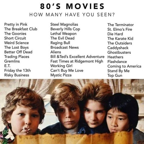 Classic Movies List, 80's Movies, Beverly Hills Cop, Can't Buy Me Love, Movie To Watch List, Steel Magnolias, Weird Science, 80s Movies, Movie Marathon