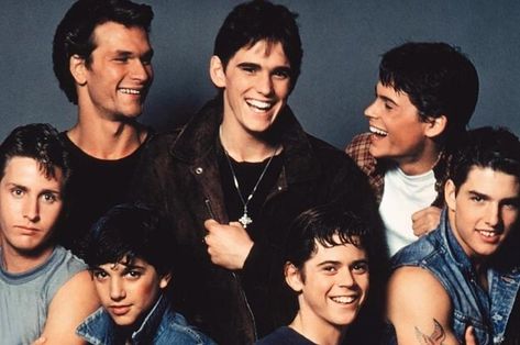 The Definitive Hotness Ranking Of All The Greasers From "The Outsiders" The Outsiders Imagines, Outsiders Movie, The Outsiders Cast, Stay Gold Ponyboy, The Outsiders Greasers, Dallas Winston, The Outsiders 1983, Emilio Estevez, Rob Lowe