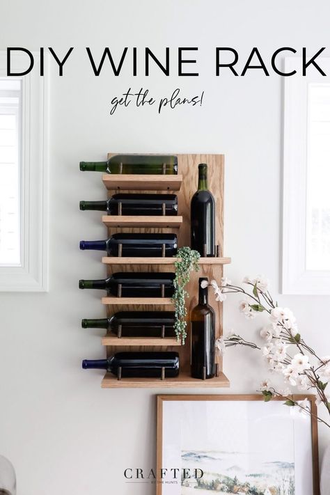 Looking for a stylish way to store some wine bottles? This DIY wine bottle holder is easy to make and requires minimal tools. It's the perfect wooden gift for housewarmings, mother's day, or… Diy Wood Wine Bottle Holder, Wooden Gifts Diy, Wine Bottle Storage Ideas, Diy Wine Bottle Holder, Wine Bottle Holder Diy, Wine Bottle Shelf, Wooden Wine Bottle Holder, Wood Wine Bottle Holder, Wood Wine Holder