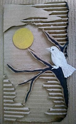 Nature Christmas Crafts, Cardboard Art Projects, Cardboard Relief, Cardboard Art Sculpture, Nature Christmas, Cardboard Sculpture, Cardboard Art, School Art Projects, Camping Art