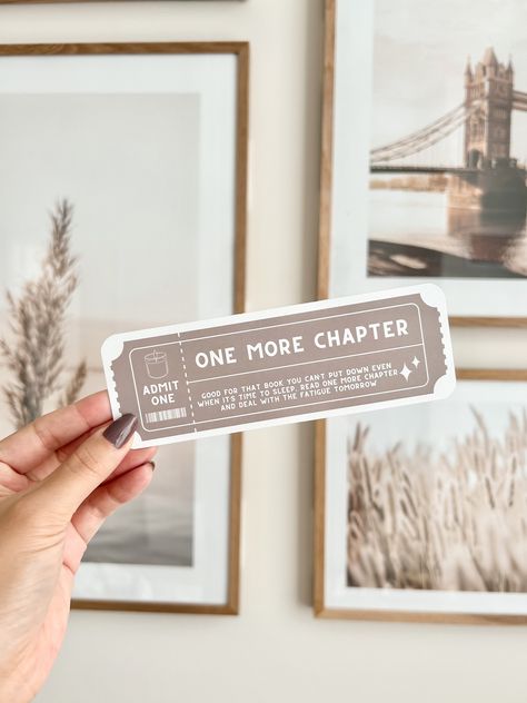 One More Chapter Cute Bookmark Cute Christmas Bookmarks, Ticket Bookmark, Double-sided, 17pt Thick Cardstock, Bookish Christmas Gifts - Etsy Book Inspired Bookmarks, Ticket Bookmark, Bookish Christmas, Cute Bookmark, Christmas Bookmarks, One More Chapter, Cute Bookmarks, Gift Bundles, Page Marker