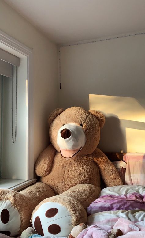 Big Teddy Bear In Bedroom, Teddy Bear Bedroom, Costco Bear, Big Teddy Bear, Giant Teddy Bear, Giant Teddy, Cute Teddy Bear, Soft Teddy, Soft Teddy Bear