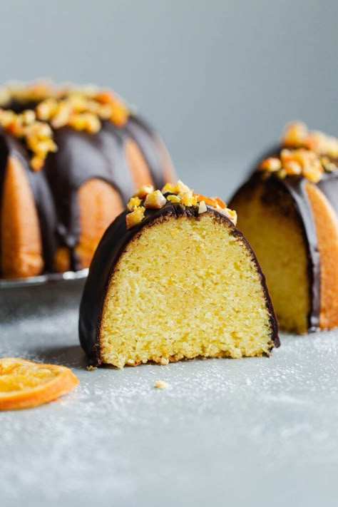 Chocolate Ganache Glaze, Orange Bundt Cake, Food Reference, Cake Mug, Candied Orange Peel, Chocolate Glaze, Cake Tasting, Orange Cake, Cupcake Cake