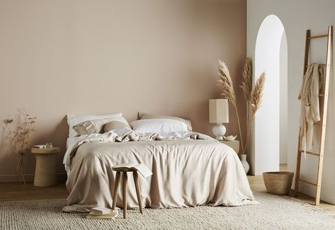 Earth Tone Bedroom Colors and Ideas: Natural, Cozy, and Timeless Beige Walls Bedroom, Earth Tone Bedroom, Beautiful Bed Designs, Mission House, Beige Room, Ocean Hues, Cloudy Weather, Beige Bedroom, Brown Bedroom