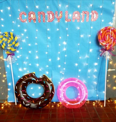 Candy Themed Photo Booth, Candyland Theme Photo Booth, Candy Theme Photobooth, Candy Dance Theme, Candyland Party Theme Backdrops, Candyland School Dance, Candyland Photo Backdrop, Candy Land Homecoming Theme, Candy Land Dance Theme