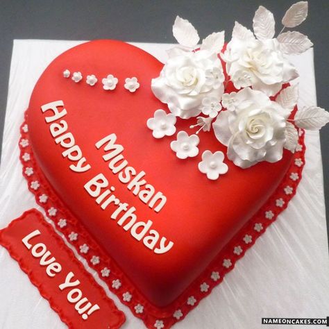 Download happy birthday muskan cake and say happy birthday in a beautiful way. Edit happy birthday muskan images with name. Happy Marriage Anniversary Cake, Happy Birthday Cake Writing, Write Name On Cake, Birthday Grandson, Anniversary Cake With Name, Happy Birthday Grandson, Birthday Cake Write Name, Birthday Cake Writing, Happy Birthday Cake Photo