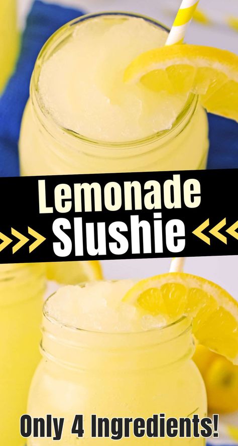 Diy Slushies Recipes, Ninja Slushie Machine Recipes, Ninja Slushie Recipes, Blender Drink Recipes, Healthy Slushies, Slushy Recipes, Icee Slushie, Lemonade Slushie Recipe, Lemonade Slushie