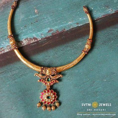 Kanthi Necklace Gold, Addigai Necklace Gold, Kante Designs Latest, Kante Necklace Designs, Kante Gold Necklaces, Gold Choker Designs, Gold Short Necklace, Bridesmaids Photo, Choker Necklace Online