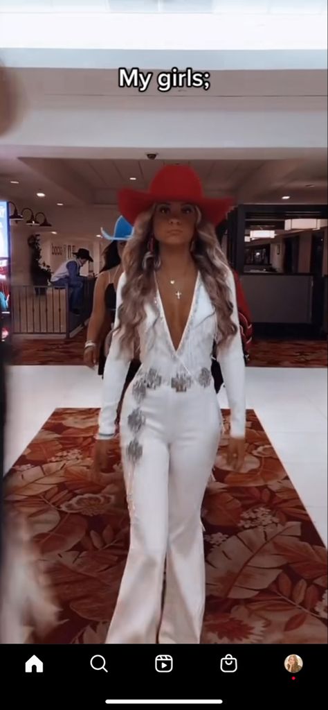 Western Jumpsuit, Cowboy Boots Wedding, Prom Jumpsuit, Boots Wedding, Wedding Cowboy Boots, Western Fits, Bride Clothes, White Jumpsuit, Country Outfits