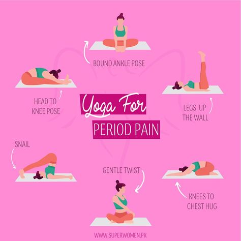 There are some simple ways of lightening the severity of period crampsWe have gathered some of the best positions to help youSave these steps for your next cycle and give it a tryhealthylifestyle healthywomen yogalife womenempowerment womensupportingwomen superwomenspower superwomenpakistan Yoga Poses For Cramps, Exercises To Help Period Cramps, Workouts For Period Cramps, Help Cramps Period Pains, Yoga To Help With Period Cramps, Period Yoga Cramps, Stretching For Period Cramps, Yoga Poses To Help With Period Cramps, Yoga For Periods Cramps