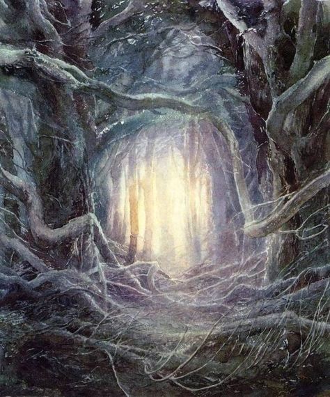 Alan Lee Art, Tolkien Artwork, Harry Potter Art Drawings, Alan Lee, John Howe, Arte Occulta, Alchemy Art, Fantasy Tree, Middle Earth Art