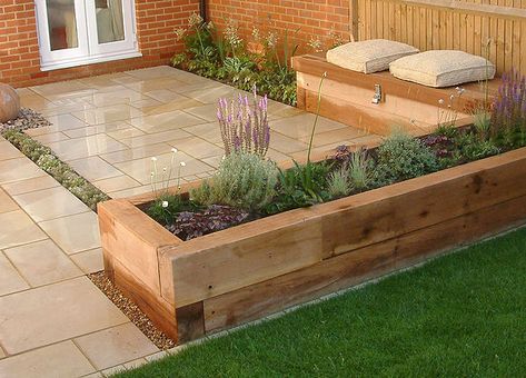 Water sphere sleeper beds. Mark Langford Garden Design Buckinghamshire Back Garden Design, Patio Garden Design, Modern Garden Design, Garden Makeover, Garden Area, Garden Architecture, Outdoor Gardens Design, Backyard Garden Design, Wooden Planters