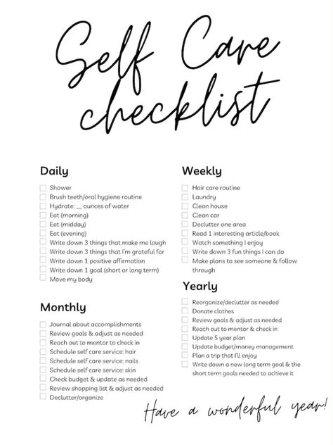 Self care checklist for a better life How To Start Self Care, Selfcare Content Ideas, Hygiene Checklist For Women, Self Care Schedule Weekly, That Girl Checklist, Self Care Checklist For Teenagers, Self Care Checklist Hygiene, Selfcare List, Self Care Schedule