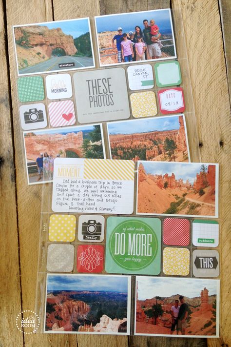 For folks big on scrapbooks, these are cute page layout ideas. Project Life Layouts Pocket Scrapbooking, Book Page Layout, Project Life Travel, Project Life Baby, Project Life Organization, Becky Higgins Project Life, Project Life App, Pocket Page Scrapbooking, Disney Project Life