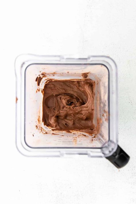 Blend this chocolate protein ice cream in a blender or a food processor. Ice Cream In A Blender, Chocolate Protein Ice Cream, Banana Nice Cream Recipes, Protein Ice Cream Recipe, Protein Ice Cream Recipes, Blender Ice Cream, Organic Protein Powder, Nice Cream Recipe, Fit Foodie Finds