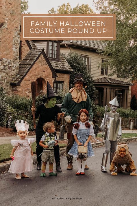 Wicked Family Costume, Family Halloween Costumes With Kids, Whimsical Costume, Halloween Costumes Family, Matching Family Halloween Costumes, Family Costume Ideas, Family Halloween Costume Ideas, Family Themed Halloween Costumes, Pooh Halloween