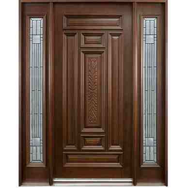 Solid Door Hpd338 - Solid Wood Doors - Al Habib Panel Doors दरवाजा डिजाइन, Main Door Design Photos, Tor Design, Exterior Entrance, Wood Front Entry Doors, Solid Wood Entry Doors, Entry Door Designs, House Main Door, Door Design Photos