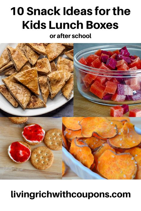 Best snack recipes and ideas to add some variety to your regular snack options. Kids and adults will love these healthy snack ideas! Lunch Box Snack Ideas, Healthy Snack Ideas For Kids, Snack Ideas For Kids, Living Rich, Box Snack, Healthy Snack Ideas, Sweet Potato Chips, Snack Options, Gluten Free Eating