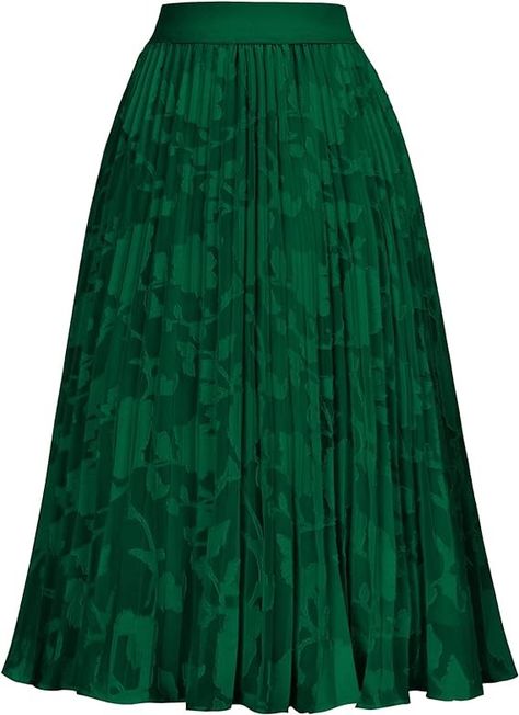 Amazon.com: GRACE KARIN Women's Vintage Skirts A-line Pleated Flared Chiffon Skirts Floral Lace Green L : Clothing, Shoes & Jewelry Chiffon Skirts, Womens Pleated Skirt, Pleated Chiffon Skirt, Pleated Chiffon, Skirt Midi, Chiffon Skirt, Tutu Skirt, Vintage Skirt, Flare Skirt