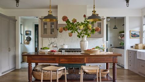 Best Kitchen Lighting, Rustic Wood Floors, French Country Kitchens, French Country Kitchen, Wood Beams, French Country Decorating, Hudson Valley, Country Kitchen, Kitchen Lighting