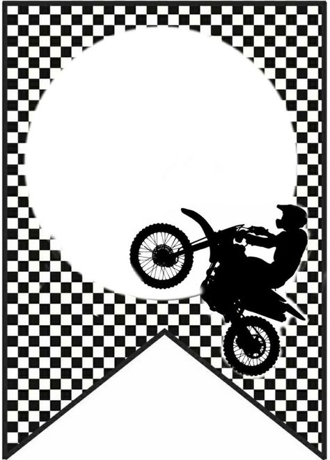 Cricut Banner, Paw Patrol Birthday Decorations, Bike Birthday Parties, Dirt Bike Party, Motorcycle Party, Ideas Aniversario, Motorcycle Birthday, Bike Birthday, Motocross Love