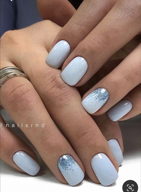 Blue Gel Nails, Manikur Kuku, Short Gel Nails, Blue Nail Art, Cute Gel Nails, Blue Nail, Short Acrylic Nails Designs, Nagel Inspo, Cat Kuku