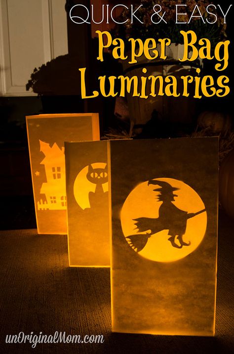 Luminaries Paper Bag, Paper Bag Luminaries, Paper Bag Lanterns, Diy Halloween Luminaries, Silhouette Challenge, Luminary Diy, Halloween Paper Bags, Halloween Luminaries, Community Ideas