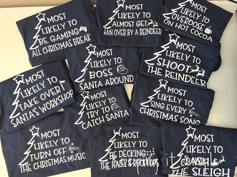 Most Likely To Christmas Shirts Svg, Christmas Most Likely To, Christmas Most Likely To Shirts, Christmas Pajama Shirts, Most Likely To Christmas Shirts, Kids Christmas Pajamas, Diy Christmas Shirts, Christmas Pajamas Kids, Christmas Jammies