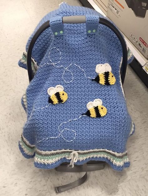 Crochet Car Seat Cover, Crochet Mignon, Crochet Car, Haken Baby, Baby Projects, Crochet Baby Clothes, Fun Crochet Projects, Baby Seat, Diy Crochet Projects