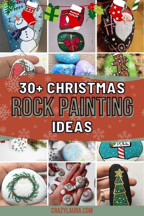 List of the Most Creative Christmas Rock Painting Ideas To Try #ChristmasPaintedRocks #RockPainting #Christmas Painted Rocks Ideas Christmas, Square Painted Rocks, Rock Painting For Christmas, Painting Rocks Christmas, Easy Christmas Rock Painting Ideas, Painted Christmas Rocks Ideas, Painting Christmas Rocks, Xmas Rock Painting, Easy Christmas Painted Rocks