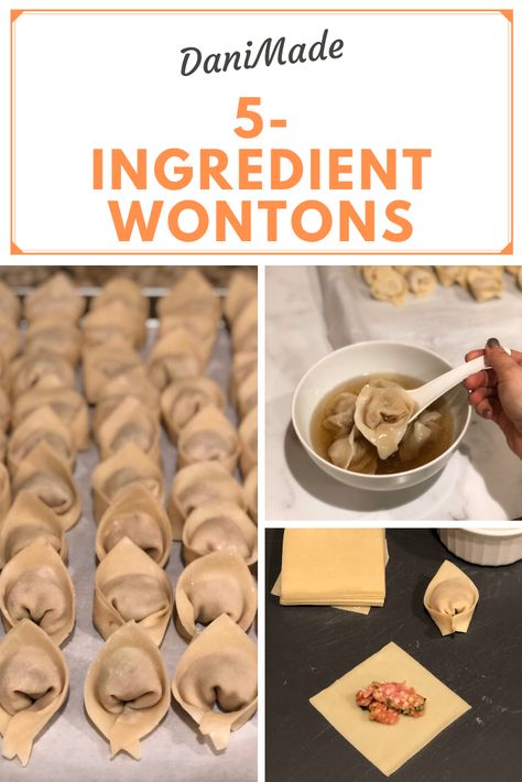 Wonton Filling Recipes, Frozen Wontons, Wonton Filling, Homemade Wontons, Korean Meat, Wrapper Recipes, Making Homemade Pasta, Homemade Dumplings Recipe, Wonton Wrapper Recipes