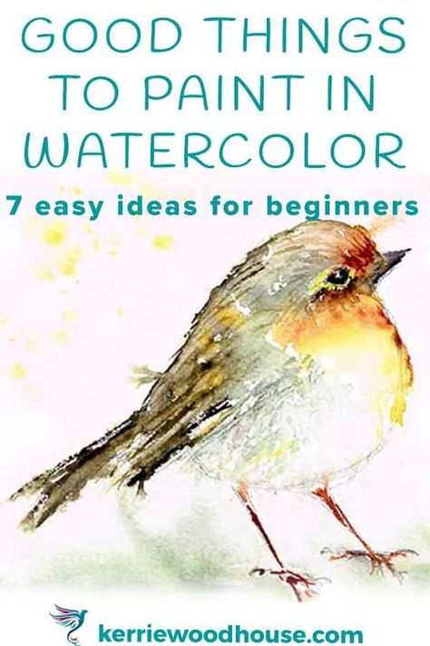 Good Things To Paint, Easy Watercolor Ideas, Paint Birds, Things To Paint, Learn Watercolor Painting, Frida Art, Bird Watercolor Paintings, Watercolor Beginner, Art Tutorials Watercolor