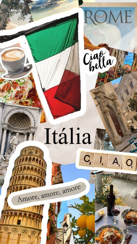 #italy #italia #wallpaperlockscreen #italianfood Italia Aesthetic, Italy Trip Planning, Italy Vibes, Moving To Italy, Travel Collage, Italy Poster, Living In Italy, Dream Travel Destinations, Italy Vacation