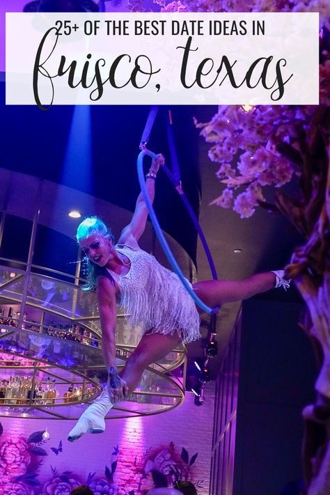 Aerial performer at a date night spot in Frisco, Texas. Frisco Texas Things To Do In, Things To Do In Frisco Texas, Texas Trip, Lazy River, Frisco Texas, Weekend Activities, Garage Interior, Texas Travel, Date Ideas