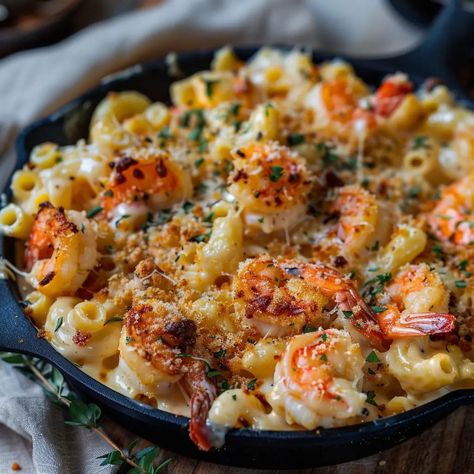 Lobster and Shrimp Mac and Cheese - Good For Recipes Shrimp Scampi Mac And Cheese, Smoked Lobster Mac And Cheese, Scallop Mac And Cheese, Lobster Pieces Recipes, Loaded Mac N Cheese, Loaded Mac And Cheese, Shrimp Mac And Cheese, Lobster Mac And Cheese Recipe, Shrimp Cheese