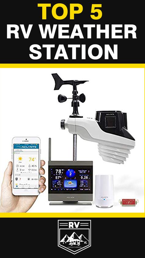 When you are travelling out in the wilderness in your RV, you could go one day, or even more at a time without being connected to the rest of the world.While it may be considered a good thing, you still would want to know about any extreme changes in weather as you enjoy yourself, and that is why you should get a weather station for your RV.RV weather stations allow you to forecast weather from a control panel on the device itself, or from your smartphone Rv Gadgets, Rv Life Hacks, Vehicle Camping, Rv Appliances, Be A Wildflower, Van Kitchen, Rv Gear, Rv Camping Tips, Weather Predictions