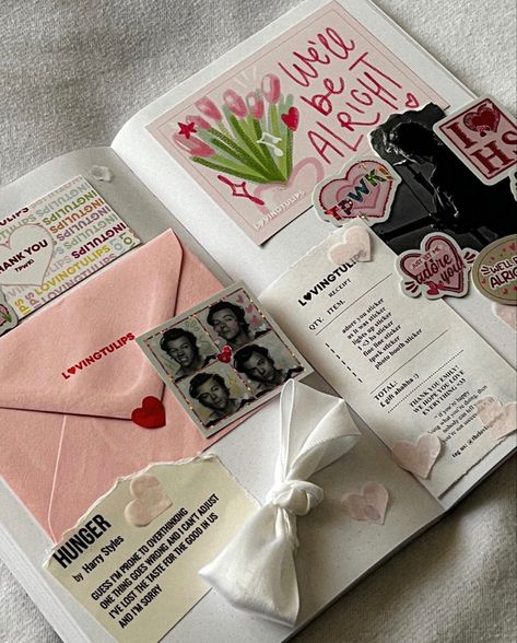 Kartu Ulang Tahun Diy, Anniversary Scrapbook, Title Ideas, Love Scrapbook, Bulletin Journal Ideas, Scrapbook Printing, Pretty Journals, Journal Books, Collage Scrapbook