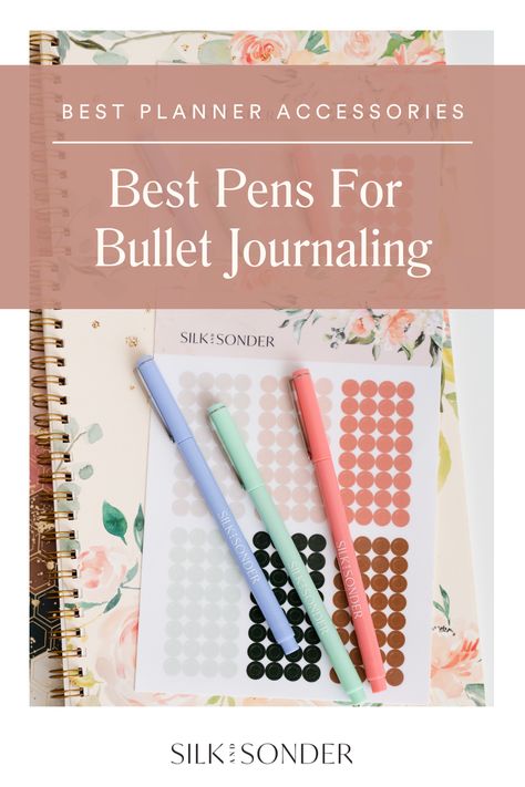 Check out these best pens for bullet journaling and these best planner accessories. Having great supplies helps create the best journaling experience. See if you use what we say are the best pens for writing! Silk And Sonder, Best Pens For Writing, Pens For Bullet Journaling, Journal Pens, Staedtler Triplus Fineliner Pens, Staedtler Triplus Fineliner, Best Planner, Bullet Journal Hacks, Self Care Bullet Journal