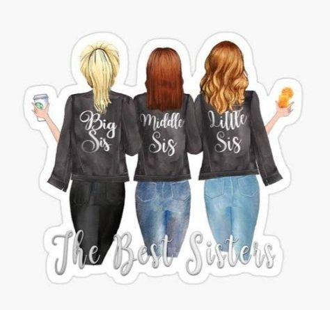 Bff Wallpaper, Alejandra Rodriguez, Sister Wallpaper, Sisters Drawing, Mother Daughter Art, Sisters Images, Friendship Images, The Three Sisters, Best Friend Drawings