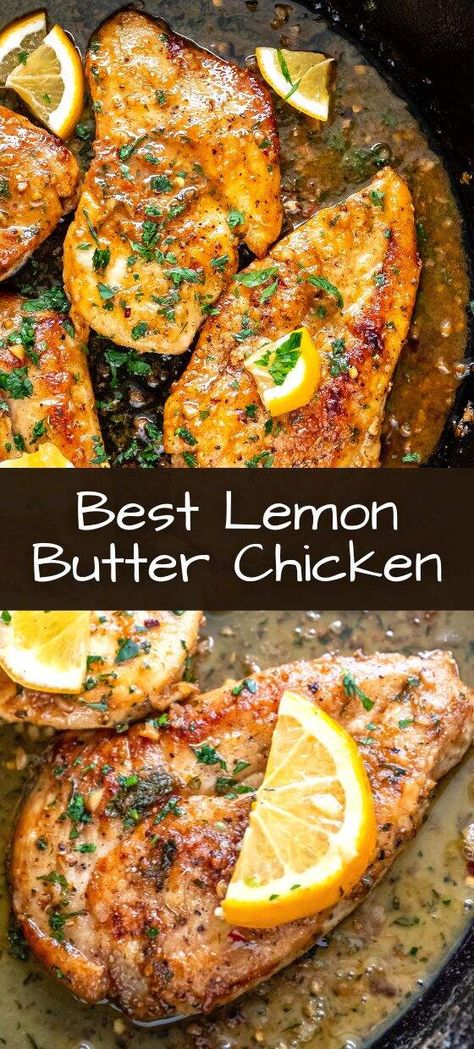 Lemon Butter Chicken Recipe, Lemon Chicken Breast Recipes, Lemon Butter Chicken, Lemon Chicken Recipe, Butter Chicken Recipe, Low Sodium Recipes, Lemon Butter, Chicken Dishes Recipes, Poultry Recipes