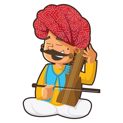 Rajasthani Illustration Art, Rajasthan Culture Drawing, Kathputli Drawing, Sarangi Instrument, Rajasthani Illustration, Chumbak Prints, Indian Illustration Art, Rajasthani Art Design, Rajasthan Illustration