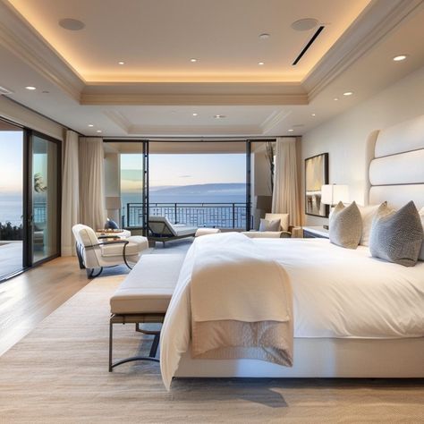 Luxurious Bedrooms in Canelo Alvarez's Estate Celebrity Homes Interior, Master Suite With Sitting Area, Celebrities Homes, Feng Shui Room, Inside Celebrity Homes, Interior Decoration Ideas, Bedroom With Balcony, Big Bedrooms, Opulent Interiors