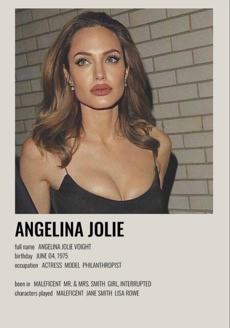 Posters Celebrities, Angelina Jolie Poster, Celebrity Posters, Angelina Jolie Makeup, Celebrity Film, Celebrity Aesthetic, Stranger Things Costume, Polaroid Posters, Celebrity Prints