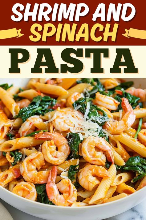 This shrimp and spinach pasta is an easy one-pan dinner loaded with juicy shrimp, flavorful tomatoes, a touch of cream, and plenty of hearty spinach. Olde Pink House Savannah Recipes, Shrimp Spinach Pasta Recipes, Pasta With Shrimp And Spinach, Shrimp Tomato Spinach Pasta, Shrimp And Spinach Pasta, Shrimp And Spinach Recipes, Shrimp Spinach Pasta, Pasta And Shrimp, Meat Tacos