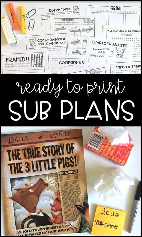 Middle School Teaching, Substitute Teacher Resources, Substitute Plans, Substitute Teaching, First Year Teaching, Back To School Hacks, 4th Grade Reading, Art Worksheets, Library Lessons