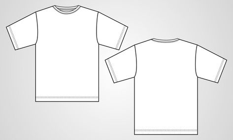 Clothing Mock Up Templates, T Shirt Mock Up Free Templates, T Shirt Template Front And Back, Vector Mockup Clothes, Mock Ups Design, Mock Ups Free Templates, Tshirt Flat Sketch, Clothes Mockup Free, Tshirt Sketch